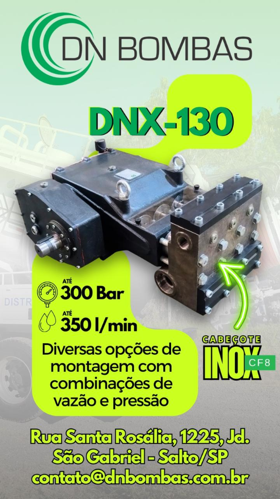 Bomba Tríplex DNX-130 Cabeçote Inox